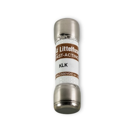 Littelfuse Midget Fuse, Fast-Acting, 10A, 600V AC, Non-Indicating, 100kA at 600V AC, 50kA at 500V DC KLK010