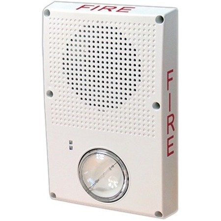 Edwards Signaling Outdoor Speaker Strobe, Marked Fire, White WG4WF-SVMHC