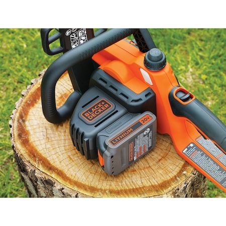 Black & Decker 10'' 20V MAX Lithium Ion Cordless Chainsaw Kit with Battery & Charger LCS1020