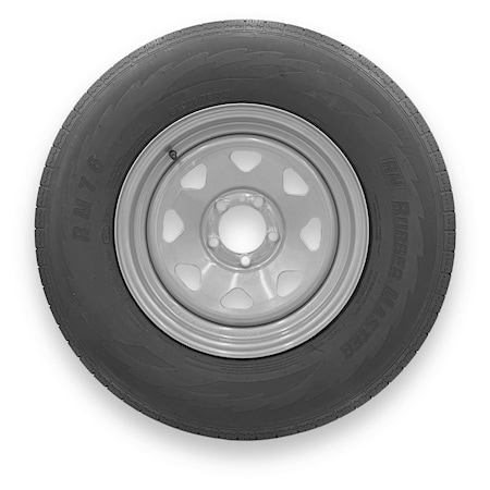 Rubbermaster - Steel Master ST225/75R15 10 Ply 5 On 4.5 Bolt, Silver Wheel Assemblies 599343SIL
