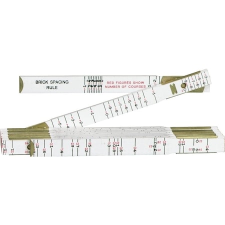 Crescent Lufkin Red End Series Rule, SAE Graduation, Wood, White T636N