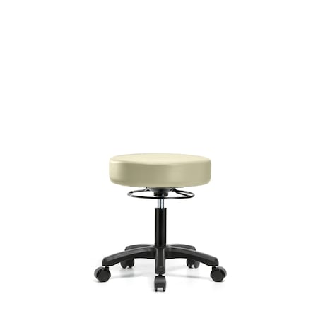 Blue Ridge Ergonomics Desk Mini-Stools, Vinyl, Casters, Wht BR-VDHMS-RG-RC-8501