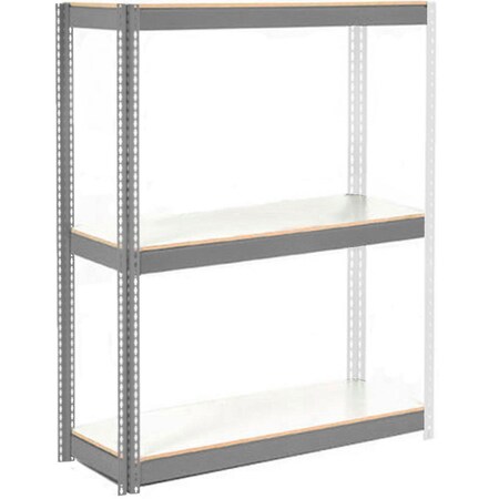Global Industrial 3 Shelf Heavy Duty Boltless Shelving Add On 60Wx48Dx96H, Laminate Deck B3154059