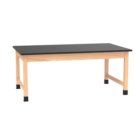 Diversified Spaces Rectangle Table, 60" W, 56" L, 30" H, HPL, black P790LBBK30L