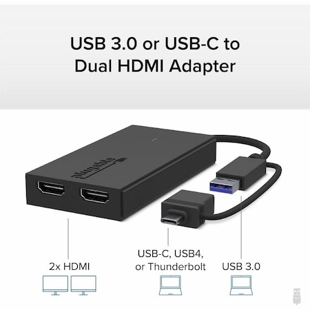 Plugable DUAL MONITOR ADAPTER UGA-HDMI-2S
