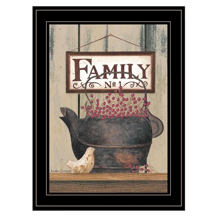 Homeroots FAMILY NO1 Black Framed Print Wall Art 407440
