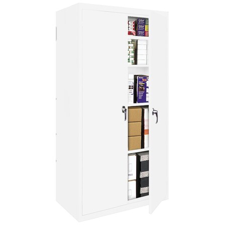 Steel Cabinets Usa Storage Cabinet, 72 in H, 36 in W, White, 4 Shelves FS-36-W