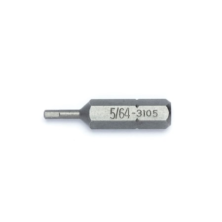 Genius Tools 1/4in Hex Shank, 5/64in Hex Screwdriver Bit 30mmL 3105
