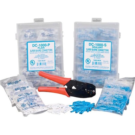 Dolphin Components Insulation-Displacement Wire Connector, 16 AWG Max, 1 Port, White, PVC Insulation, 300 V, 100 PK DC-100-P