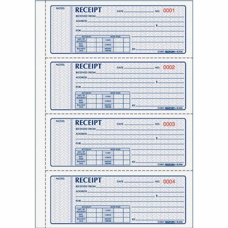 Rediform Receipt Money Collection Forms, Multi RED8L806