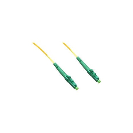 Cable Wholesale LC/APC OS2 Simplex 2.0mm Fiber Optic Patch Cord, OFNR, Singlemode 9/125, Yellow Jacket, Green LCLC-00307