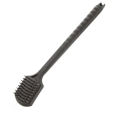 Omaha Grill Brush with Scraper, 3 in L Brush, 2-1/2in W Brush, Stainless Steel Bristle BBQ1010