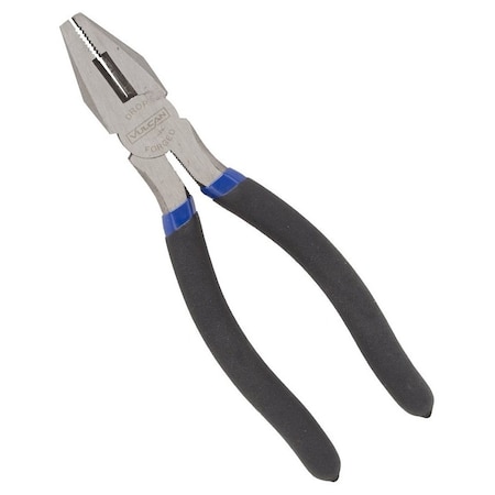 Vulcan Linesman Plier, 8 in OAL, 1.2 mm Cutting Capacity, 1-1/2 in Jaw Opening, Black/Blue Handle PC918-21