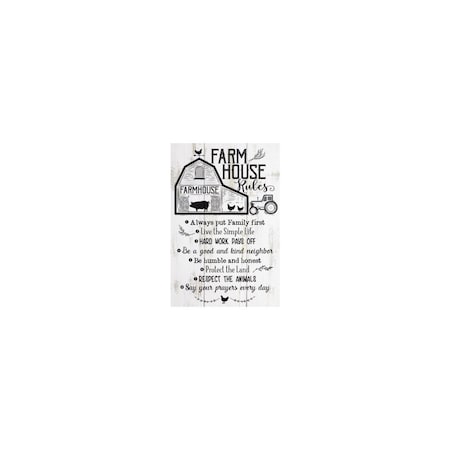 Headwind Consumer Products Metal inFarmhouse Rulesin Sign, Indoor/Outdoor Use 860-3011