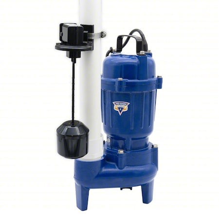 Pro Series Pumps SewageEjectorPump, 10ft, 0.5hp, 115VAC E7055-VS
