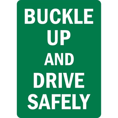 Lyle Buckle Up And Drive Safely, 10x14, Non-Reflective, Green G-1116-NA_10x14