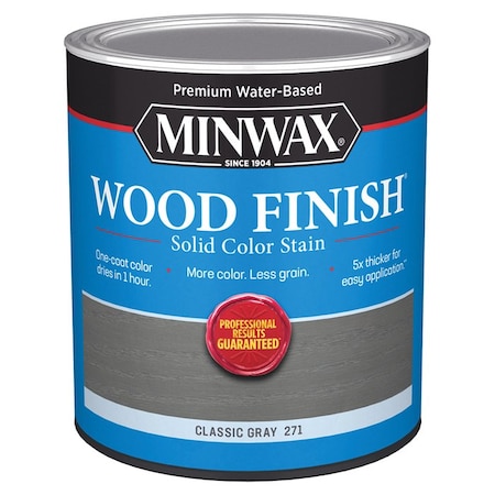 Minwax 1 Qt 10821 Classic Gray Wood Finish Water-Based Solid Color Stain 11731