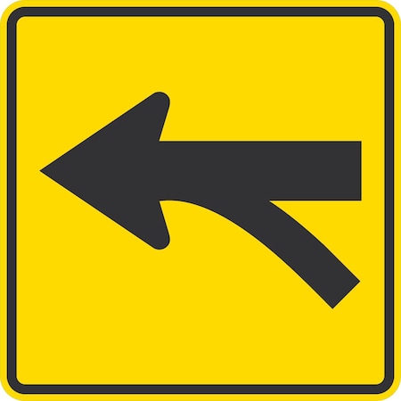 Lyle Entering Roadway Merge Left, 30x30, Diamond Grade, Yellow G-15016-DG_30x30