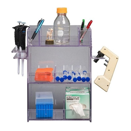 Poltex Lab Bulk Bin, Clear, 12 3/4 in L BENCHTOP12-BRK-PIPTRBRK