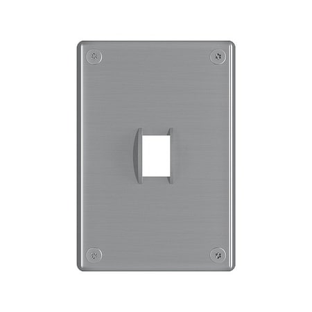 Legrand Wall Plate, 3.74" W, Stainless Steel WSP61S1PS
