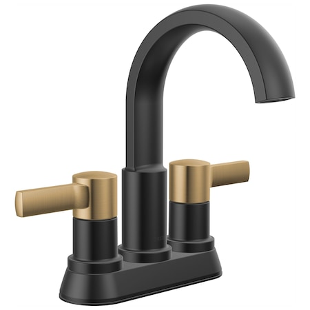 Delta Albion Two Handle Centerset Bathroom Faucet Matte Black / Champagne Bronze 25855LF-GZ
