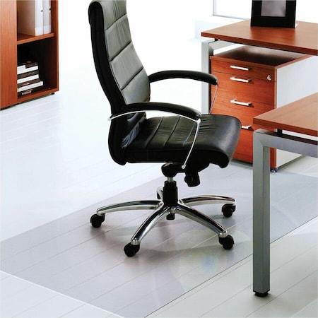 Floortex Chair Mat 60"x79", Rectangular Shape, Clear, for Hard Floor FR1215020019ER
