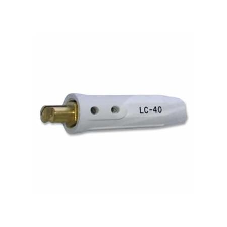 Lenco LC-40 Male Cable Connector, 350 A, White 380-05559
