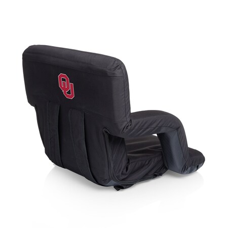Picnic Time Family Of Brands NCAA Oklahoma Sooners Ventura Reclining Stadium Seat with Back Support 618-00-179-454-0