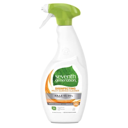 Seventh Generation Lemongrass Citrus Multi Surface Disinfecting Bathroom Cleaner, 26 Ounce 22811