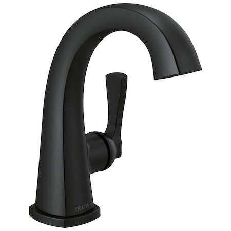 Delta Stryke Single Handle Bathroom Faucet, 6.44 in, Matte Black 577-BLMPU-DST