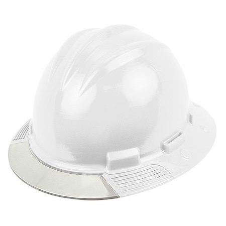 Bullard Hard Hat, Front Brim, AboveView, White AVWHRC