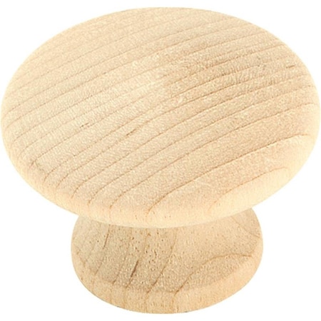 Amerock 1.25 in. Birch 10.31 in. Projection Wood Allison Round Cabinet Knob 240952