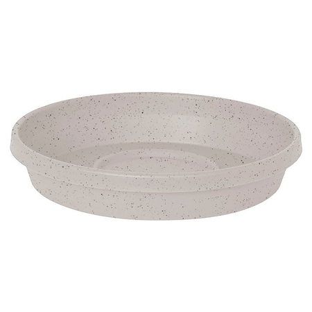 Bloem Terra Saucer, 10 in Dia, Round, Plastic, Vanilla Bean, 20PK STT1082