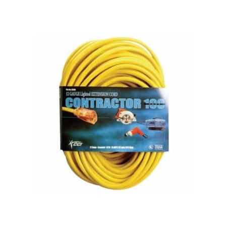 Southwire Vinyl Extension Cord, 50 ft, 1 Outlet, Yellow 172-02588-0002
