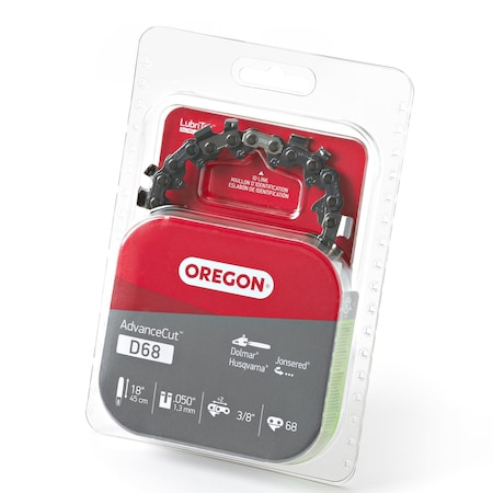 Oregon Chainsaw Chain, 18", 68 Drive Links D68