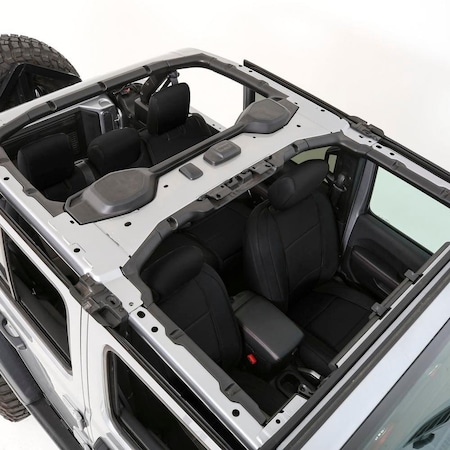 Smittybilt 18C WRANGLER JL 4DR NEOPRENE FRONT AND REAR SEAT COVER KIT; BLACK/BLACK 472101