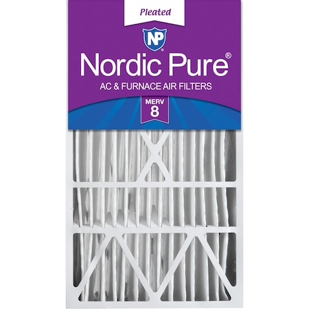Nordic Pure 16x28x6 Pleated Air Filter, High Capacity, Electrostatically Charged Synthetic Media, MERV 8 16x28x6ASGM8-1