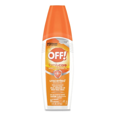 Off FamilyCare Unscented Spray Insect Repellent, 6 oz Spray Bottle, 12PK 654458