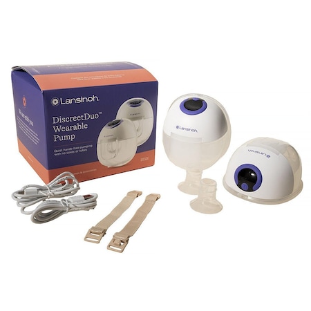 Lansinoh Wearable Double Electric Breast Pump DiscreetDuo, 15 Pieces, 1 Kit 53751