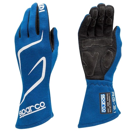 Sparco Land RG-3 Series Racing Gloves, Blue - Size 12 00130812AZ