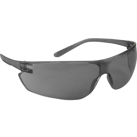 Bouton Optical Rimless Safety Glasses with Gray Temple, Gray Lens and Anti-Scratch Coating 250-14-0001