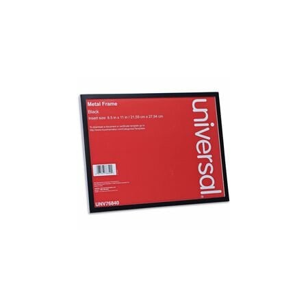 Universal Metal Photo Frame, Aluminum, 8 1/2 x 11, Black UNV76840