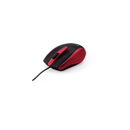 Verbatim Corded Notebook Optical Mouse, White, Optical, Cable, Red, USB Type A, Scroll Wheel, 3 Button(s) 99742