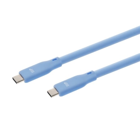 Monoprice USB4 Gen 2 Silicone Cable 6ft Blue 47203