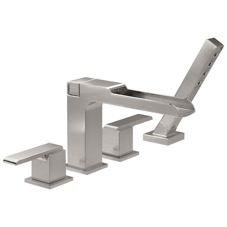 Delta Deck-Mount with Diverter Tub Filler Faucet, 9 L, 16 W, Plastic T4768-SS