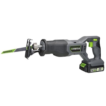 Richpower Genesis G20 Max Variable Speed Reciprocating Saw, Battery Included, 20 V, 2 Ah, 1 in L Stroke GLRS20B
