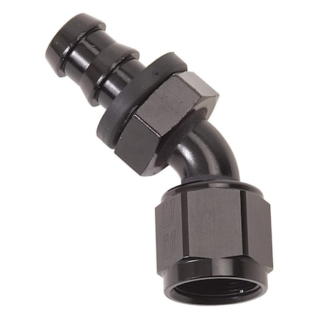 Russell 45 deg -10 AN Twist-Lok Hose End, Black 624103