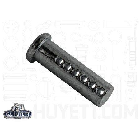 Huyett Universal Clevis Pin, Low Carbon Steel, 0.438 in Dia x 2.000 in Shank Length x 0.156 in Hole Dia CLPU-0437-2000