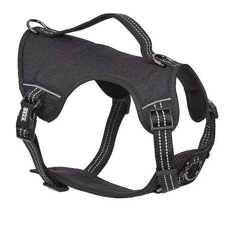 Guardian Gear Reflective Harness, 16 to 25 in, Fastening Method: O-Ring Strap, Nylon Harness, Jet Black ZA0031 12 30