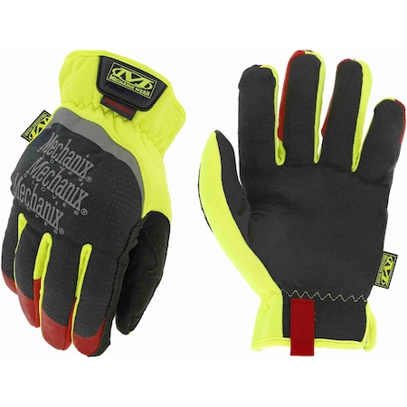 Mechanix Wear Hi-Viz FastFit(R) D4-360 Hi-Vis Cut Resistant Gloves, Synthetic Leather Palm, 12 SFF-X91-012